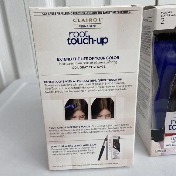 Clairol Root Touch-Up -Matches Leading Black Shades #2 Black (Lot of 2) - Picture 6 of 7